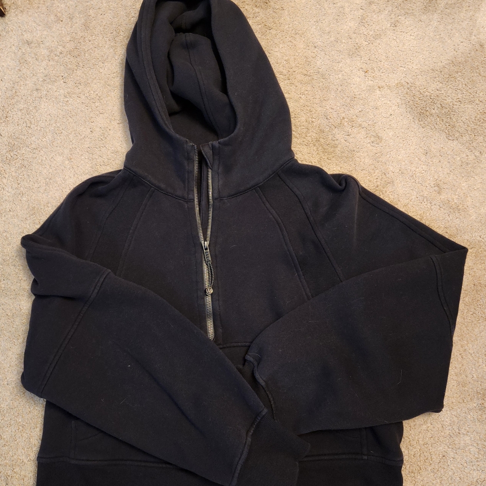 lululemon athletica Black Scuba 1/2 Zip Hoodie